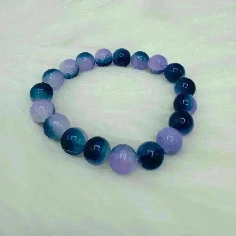 Blue Berry 10mm Beaded Bracelet